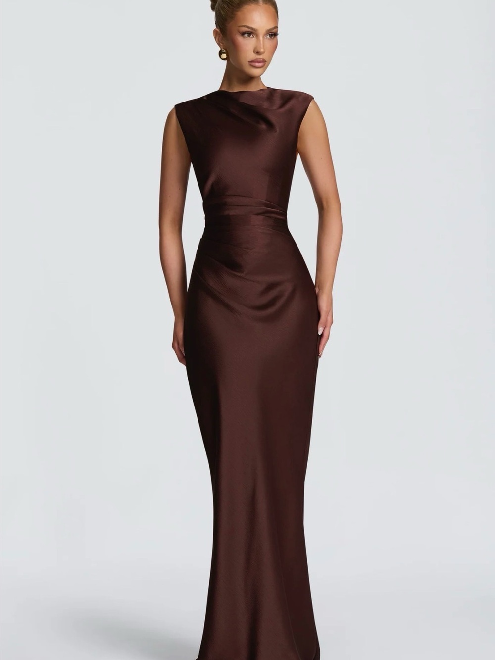 AVIELLE MAXI DRESS - PLUM BROWN - BABYBOO